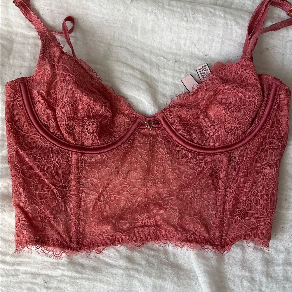Victorias Secret Unlined/Demi Corset Top 32B